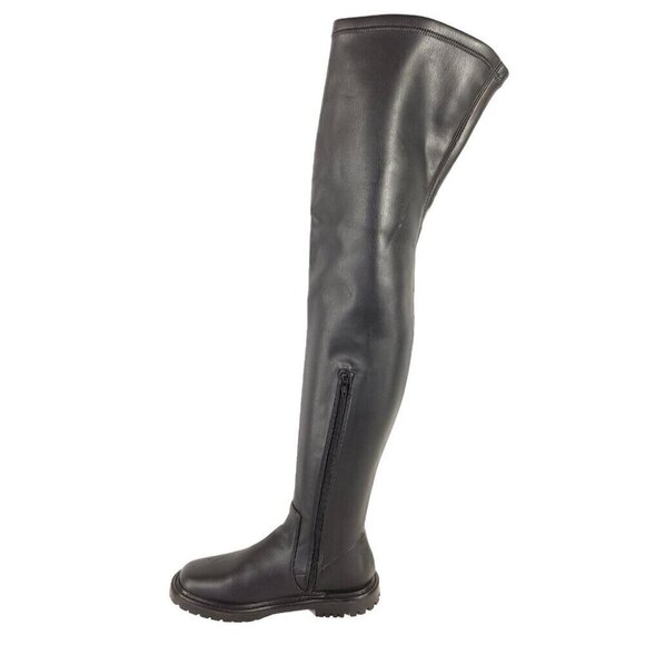 Staud Faux-Leather Belle Boots Size 37 US 7 Black $495 - Picture 11 of 15